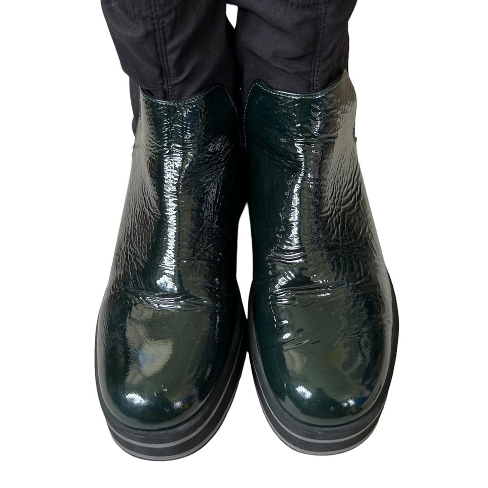 PALOMA BARCELO Boots Womens 7 37 Green / Black Jurua Kirk Sock Booties Chunky - Picture 2 of 10